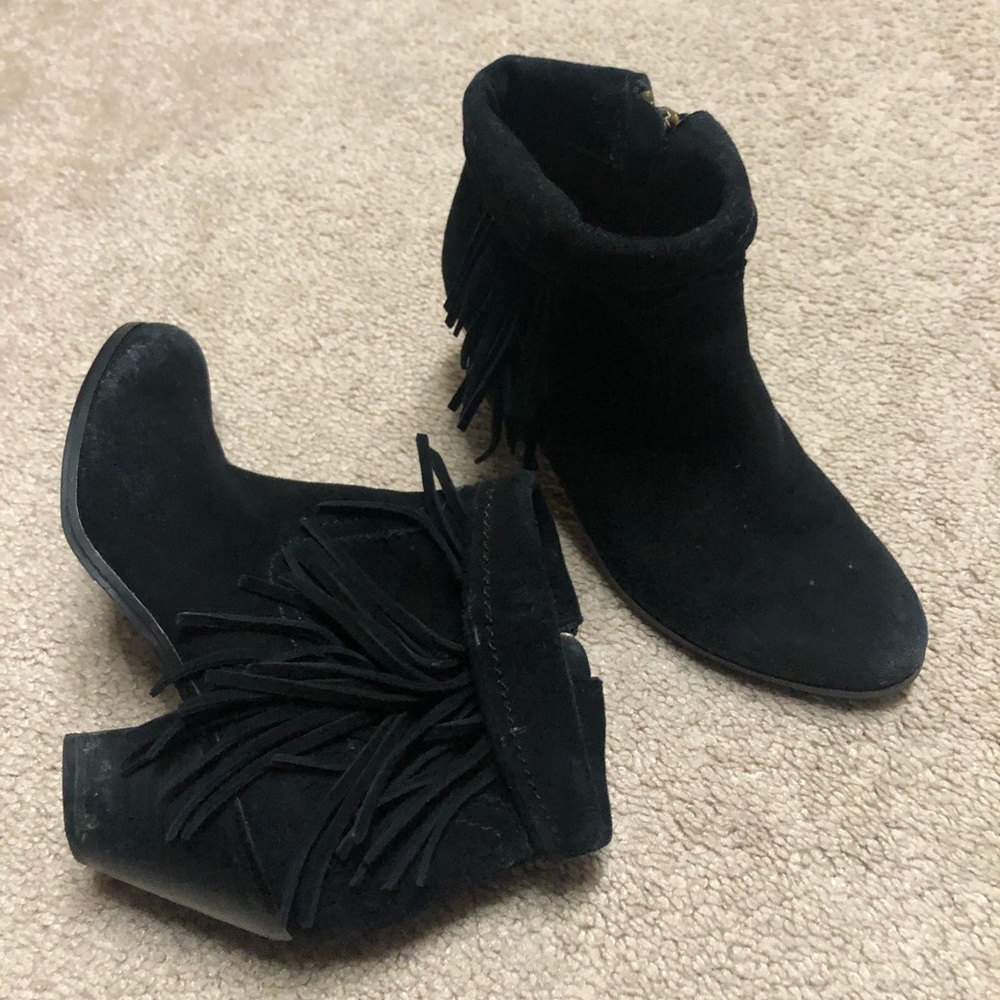 Black suede Sam Edelman booties